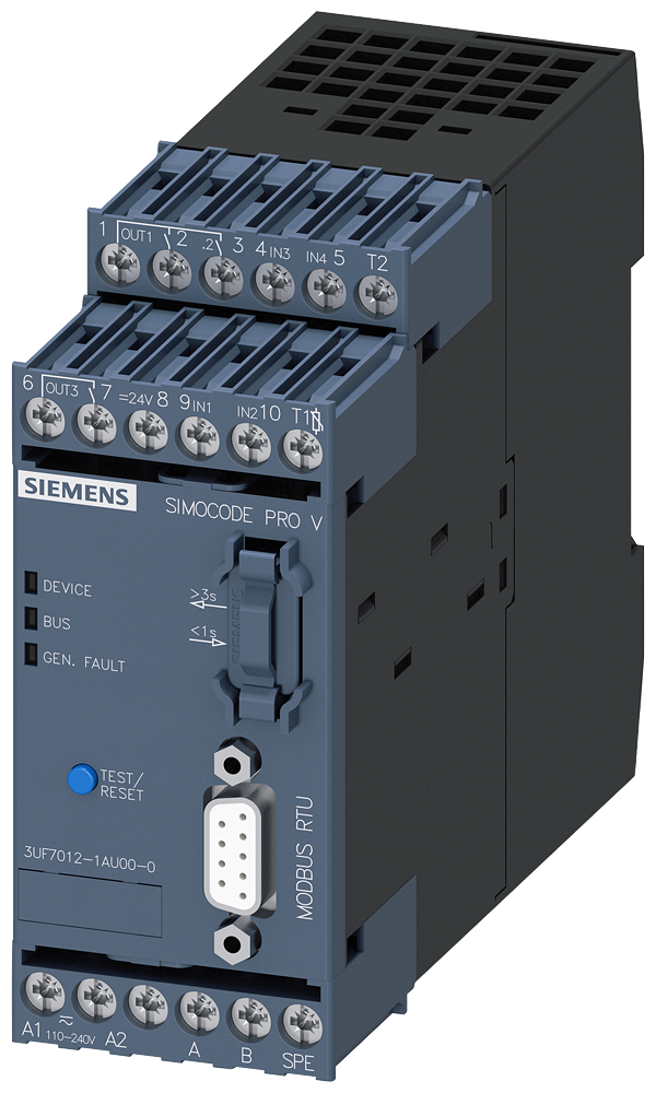 [Imagem do produto SIMOCODE PRO V RTU 3UF7012 110-240VCA/CC 3UF70121AU000 SIEMENS]