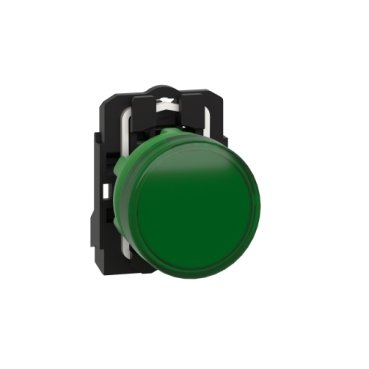 [Imagem SINALIZADOR MODULAR Ø22MM PLÁSTICO, LED, VERDE, 110...120VCA XB5AVG3 SCHNEIDER]