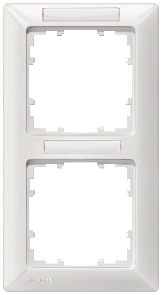 MOLDURA TITÂNIO BRANCO 2X COM CAMPO DE INSCRIÇÃO VERTICAL 5TG25522 SIEMENS