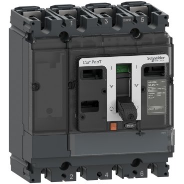 [Imagem do produto INTERRUPTOR SECCIONADOR NSX200NA DCPV 4P C254200D1S SCHNEIDER]