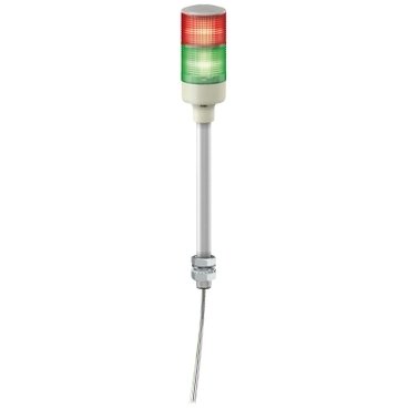 [Imagem COLUNA LUMINOSA Ø60MM PRÉMONTADA BUZZER LED VERMELHO VERDE 24VCA/CC XVGB2ST SCHNEIDER]