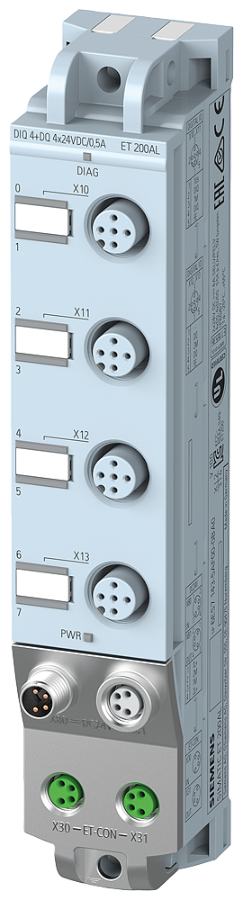 [Imagem ET 200AL: DIQ 4+DQ 4X24VDC/4XM12, 6ES71435AF000BA0 SIEMENS]