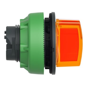 [Imagem CABEÇOTE PARA CHAVE SELETORA LUMINOSA FACEADA Ø30MM PLÁSTICO 3 POSIÇÕES RETORNO POR MOLA LARANJA ZB5FK1753 SCHNEIDER]