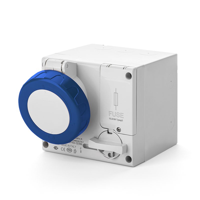 [Imagem do produto TOMADA DE EMBUTIR INTERTRAVAMENTO 32A 3P+N+T 9H IP66/IP67 506.3275 SCAME]