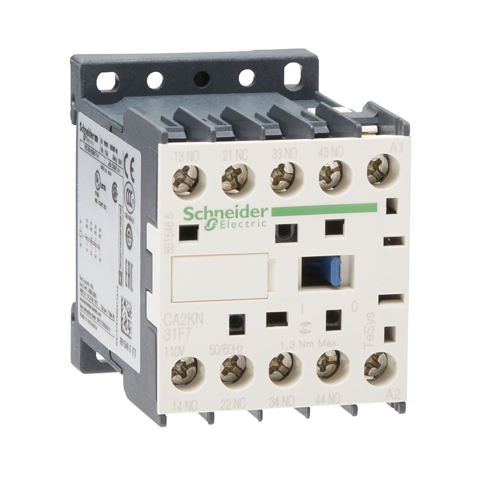 [Imagem CONTATOR AUXILIAR TESYS K 3NA+1NF 110VCA CA2KN31F7 SCHNEIDER]