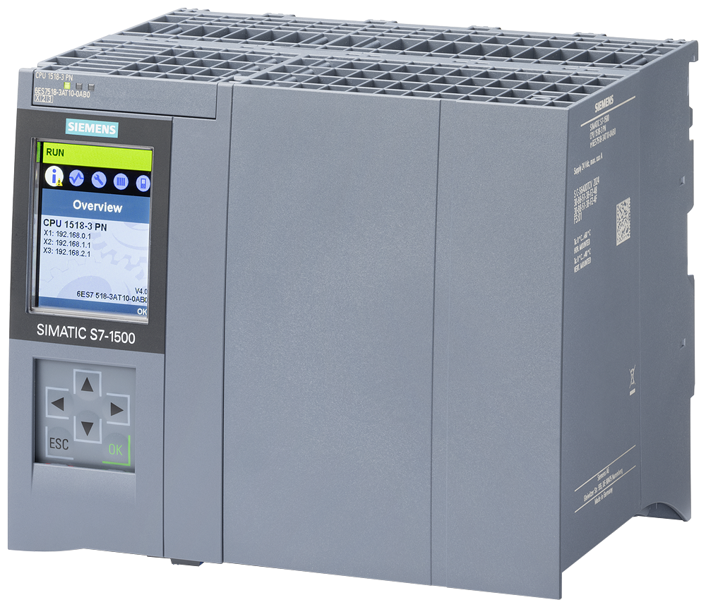 [Imagem do produto SIMATIC S7-1500 CPU 1518-3 PN 6ES75183AT100AB0 SIEMENS]