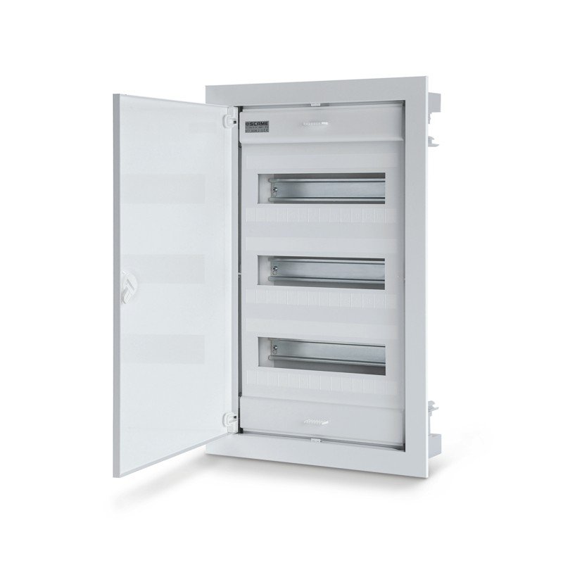 [Imagem do produto QUADRO DE DISTRIBUIÇÃO SOBREPOR 3 LINHAS 36DIN 2MORS. 677.3036.2 SCAME]