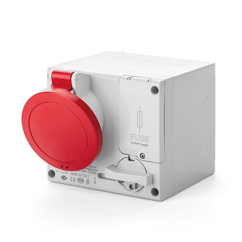 [Imagem do produto TOMADA DE EMBUTIR INTERTRAVAMENTO 32A 3P+T 6H IP44 380-415V 501.3286 SCAME]