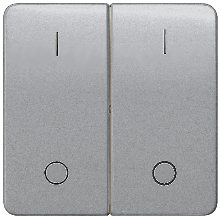BÁSCULA COM SÍMBOLOS I/O PARA BOTÃO 2X POSIÇÃO CENTRAL PRATA 5TG7988 SIEMENS