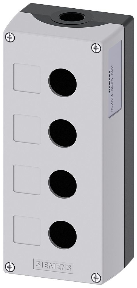 [Imagem do produto BOTOEIRA VAZIA METÁLICO CINZA 4 FUROS 22MM 3SU18540AA000AB1 SIEMENS]