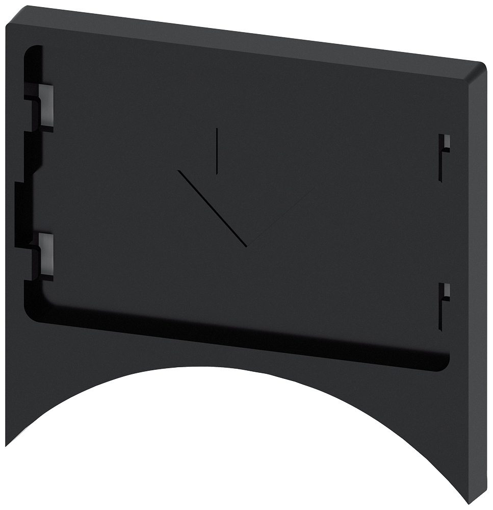 [Imagem do produto SUPORTE DE PLACA, CHATO, ARREDONDADO, PRETO, PARA PLACA 17,5X27MM, PARA PRENDER 3SU19600AS100AA0 SIEMENS]