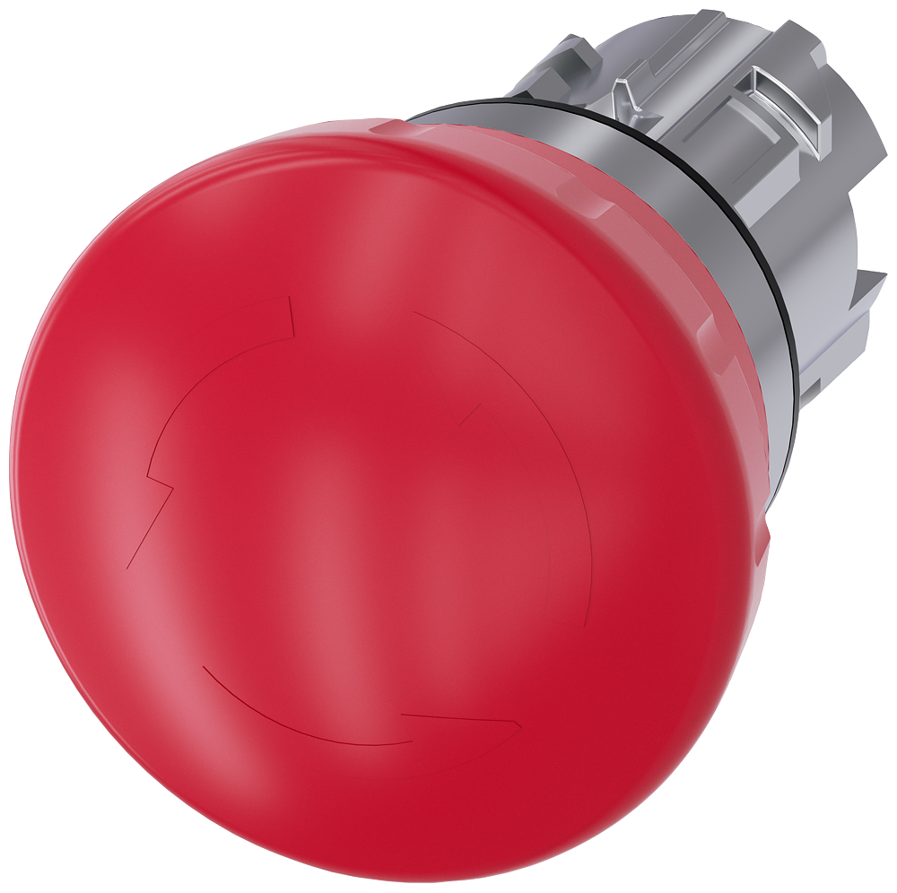 BOTÃO DE PRESSÃO DE PARADA DE EMERGÊNCIA EM FORMA DE COGUMELO 22 MM REDONDO 3SU10501LB200AA0-ZX90 SIEMENS