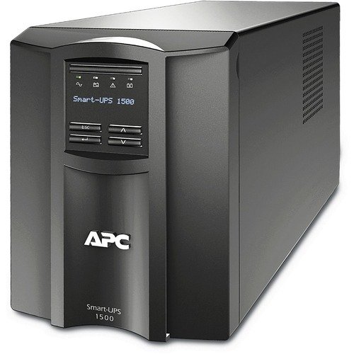[Imagem do produto APC SMART UPS LINE INTERACTIVE 1500VA TORRE 120V 8 TOMADAS NEMA 5 15R SMARTCONNECT PORT+SMARTSLOT ALARME SONORO DESATIVADO AVR LCD SMT1500CX413 SCHNEIDER]