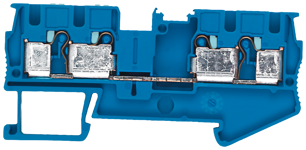 [Imagem TERMINAL DE PASSAGEM 4 MM2, 6,2 MM LARGURA AZUL 4 PONTOS DE CONTACTO 8WH60040AG01 SIEMENS]
