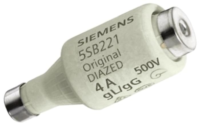 [Imagem FUSIVEL DIAZED DII 4A 500VCA GG 5SB221 5SB221 SIEMENS]