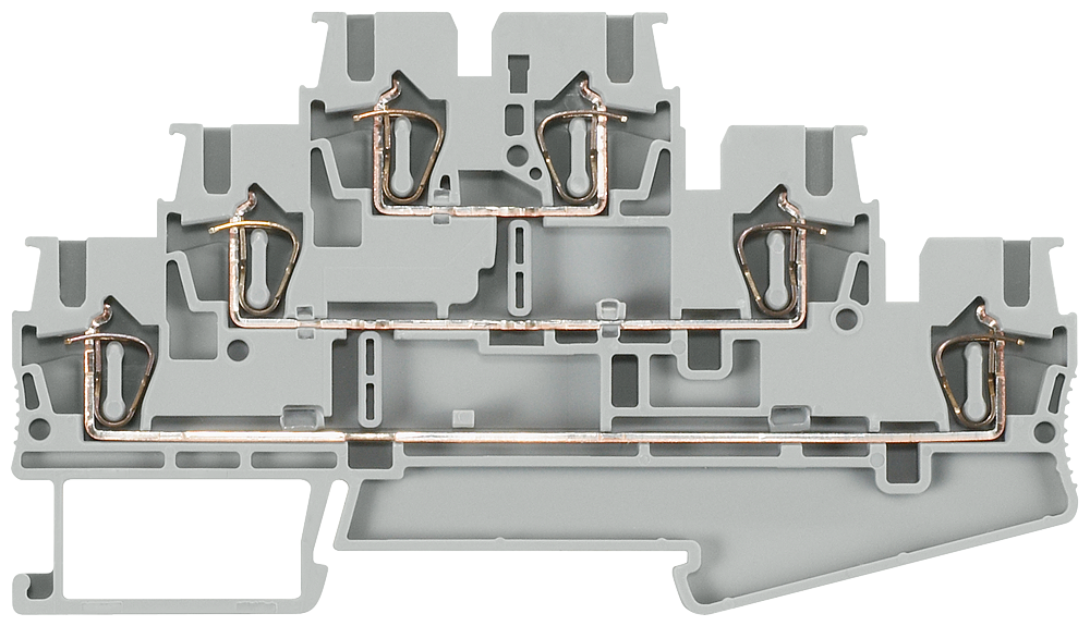 [Imagem TERMINAL DE TRÊS ANDARES 2,5 MM2; CINZA; LARGURA 5,2MM 8WH20300AF00 SIEMENS]