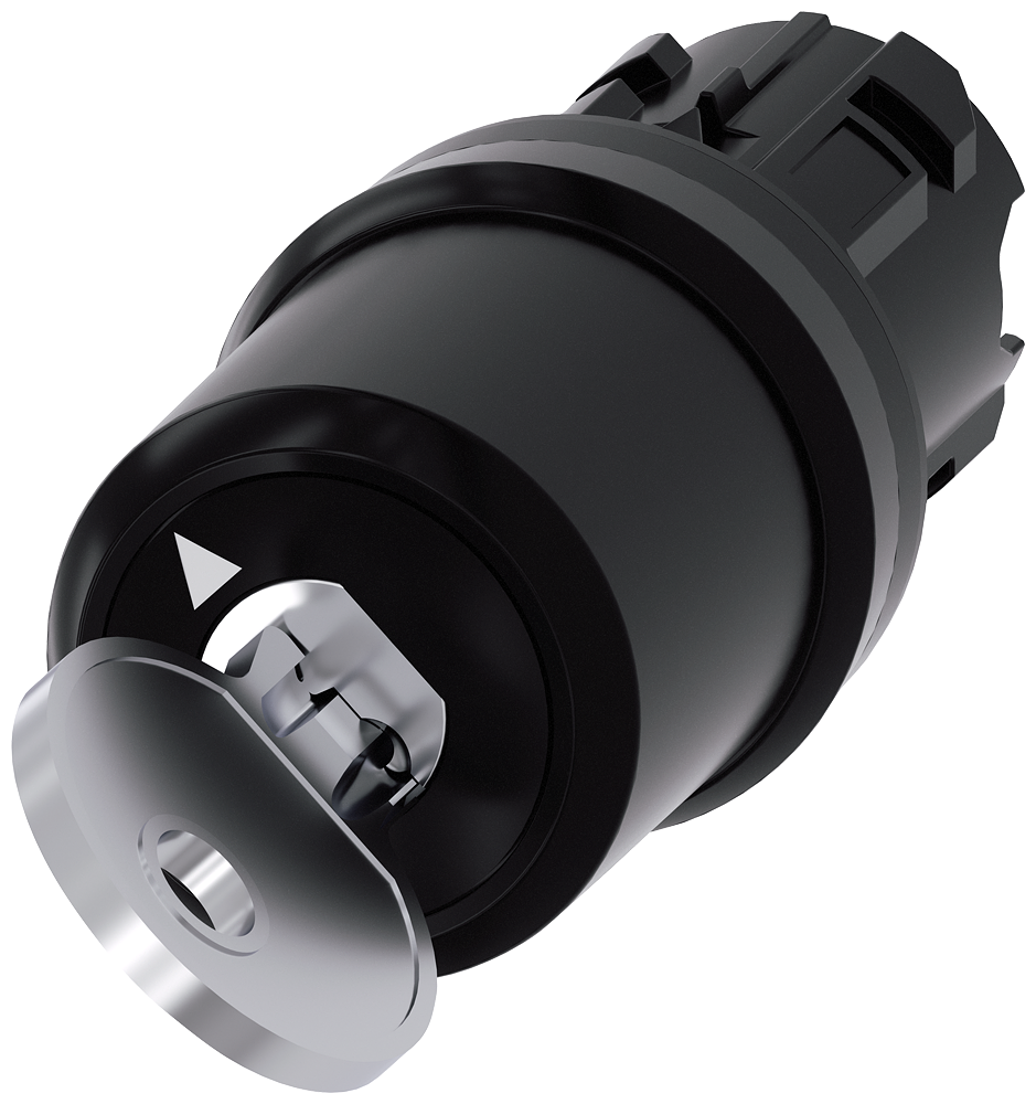 [Imagem do produto INTERRUPTOR DE CHAVE SIEMENS, COM MONITORAMENTO, 22MM, REDONDO, PLÁSTICO, RET 3SU10005JF010AA0]