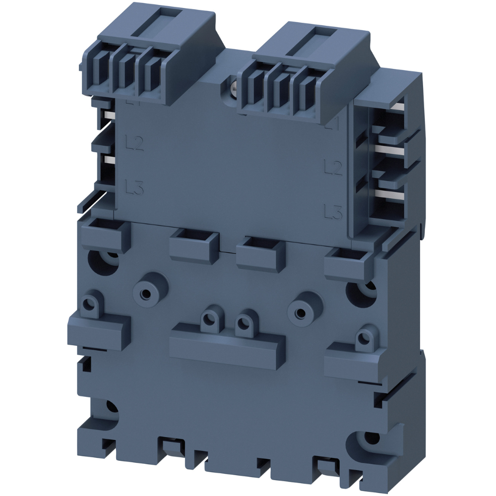 [Imagem BARRAMENTO TRIFÁSICO COM CONECTOR DE EXPANSÃO PARA 2 CHAVES DE POTÊNCIA S00 3RV29174A SIEMENS]