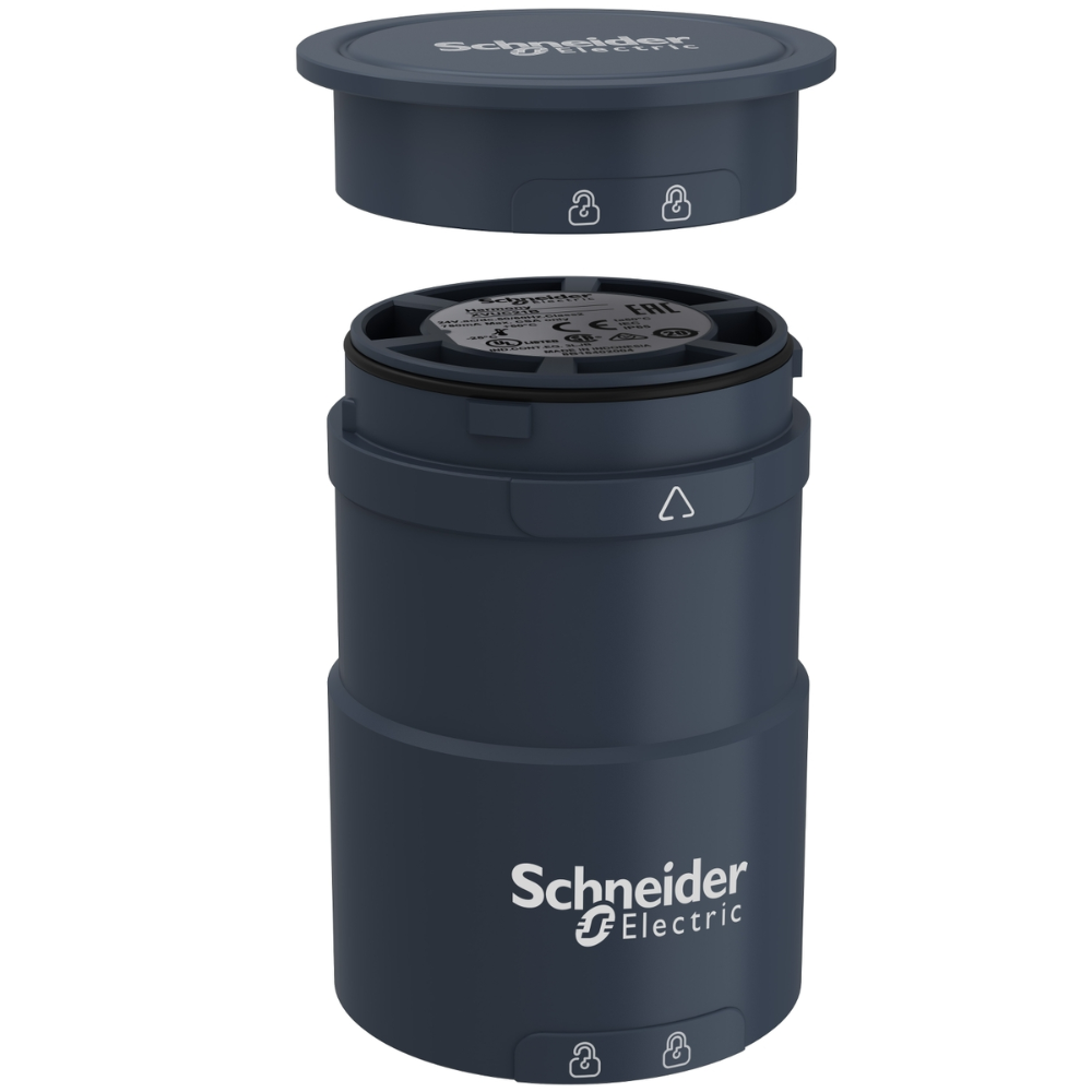 [Imagem BASE + TAMPA SUPERIOR 60MM PARA COLUNA LUMINOSA XVU PRETA 24VCA/CC XVUC21B SCHNEIDER]