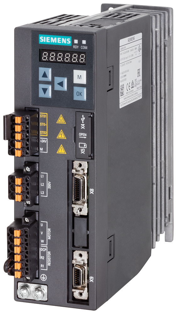 [Imagem SERVO DRIVE MONOFÁSICO 0,4KW 2,6A 200/240V 45/66HZ IP20 SINAMICS V90 6SL32105FB104UF1 SIEMENS]