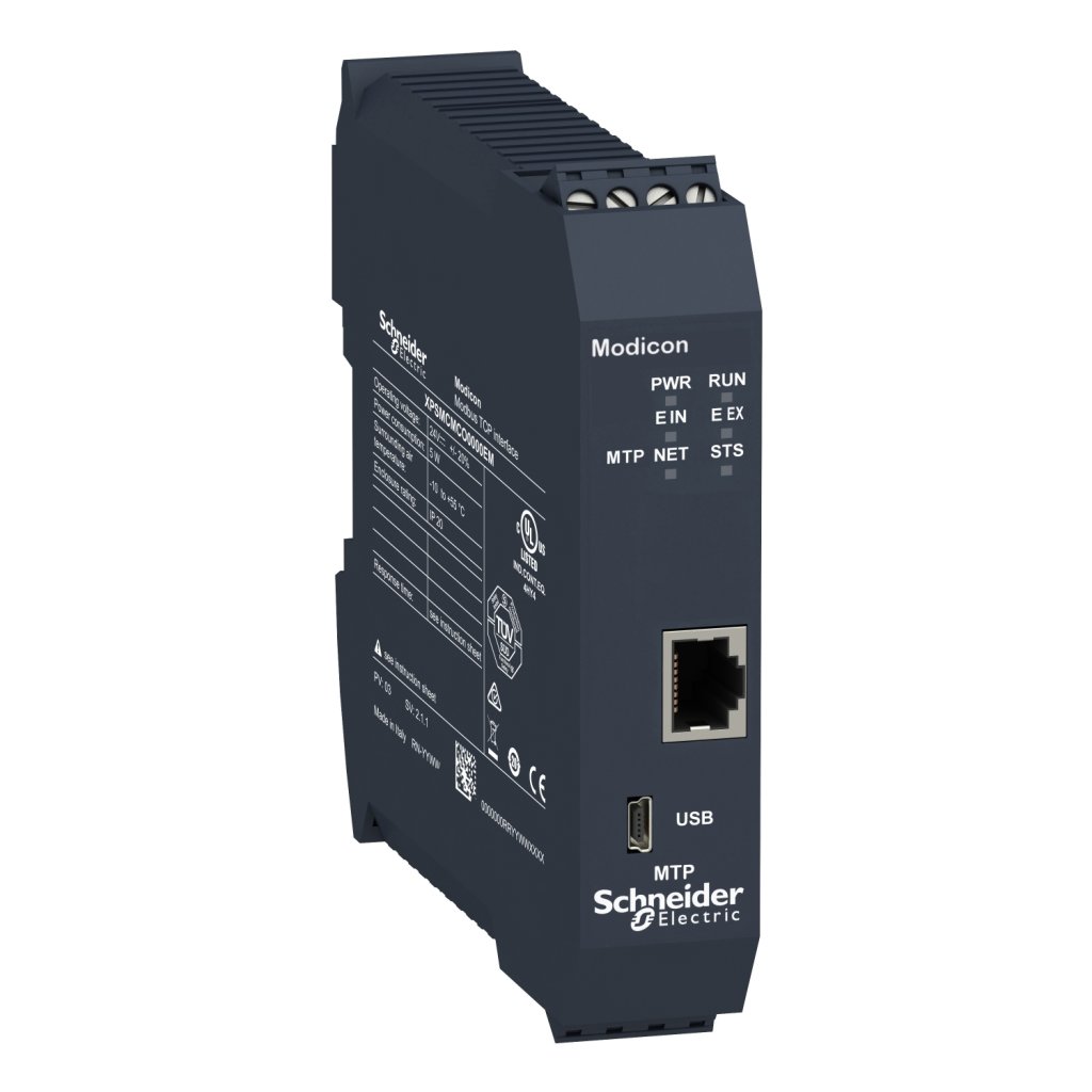 [Imagem MÓDULO DE EXPANSÃO MODBUS TCPIP - CONTROLADOR DE SEGURANÇA - CONECTOR RJ45 - 24 VCC - XPSMCMCO0000EM SCHNEIDER]