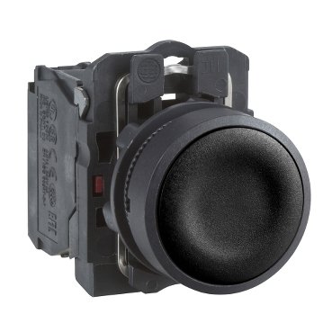 [Imagem BOTÃO 22MM PLÁSTICO  NORMAL A IMPULSÃO 1N XB5AA22 SCHNEIDER]