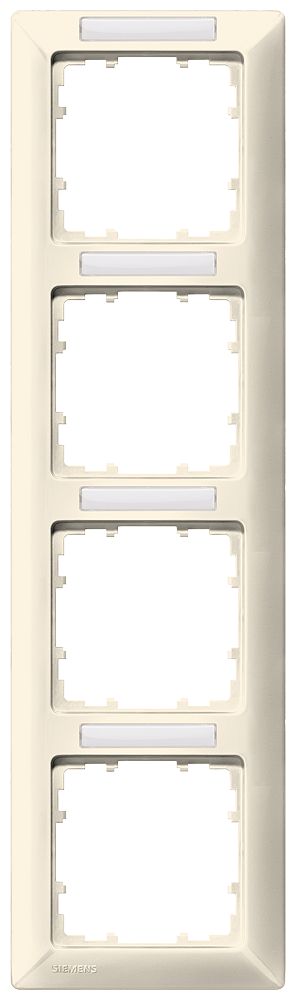 MOLDURA ELÉTRICO BRANCO 4X COM CAMPO DE INSCRIÇÃO VERTICAL 5TG25842 SIEMENS