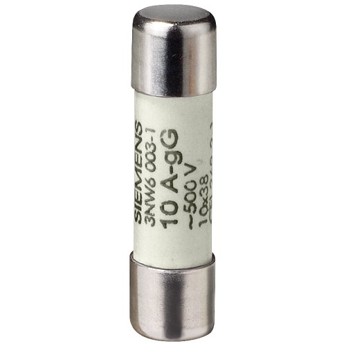 [Imagem FUSÍVEL CILINDRO 10X38MM GG 6A 3NW60011 SIEMENS]