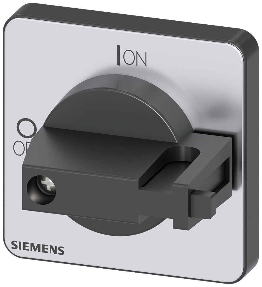 MANÍPULO PRETO 48X48 MM FIXAÇÃO FRONTAL FIXAÇÃO DE ORIFÍCIO CENTRAL 22,5 MM 3LD93436C SIEMENS
