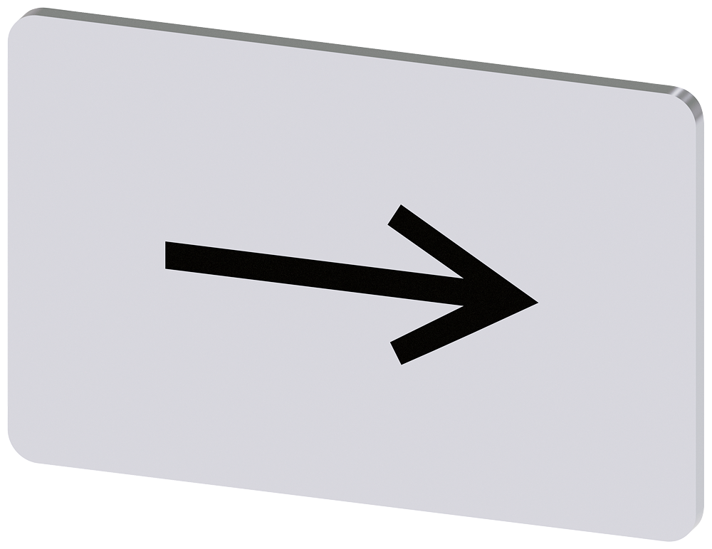 [Imagem do produto PLACA DE IDENTIFICAÇÃO 17,5X27MM, PLACA PRATA, SÍMBOLO: SENTIDO DA SETA PARA  3SU19000AD810QR0 SIEMENS]