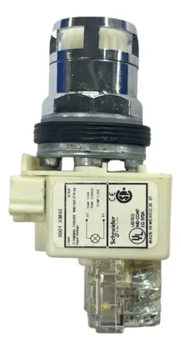 [Imagem BOTÃO 30MM METÁLICO LUMINOSO GUARDA ALTA ALIM 9001K3L40WH13 SCHNEIDER]