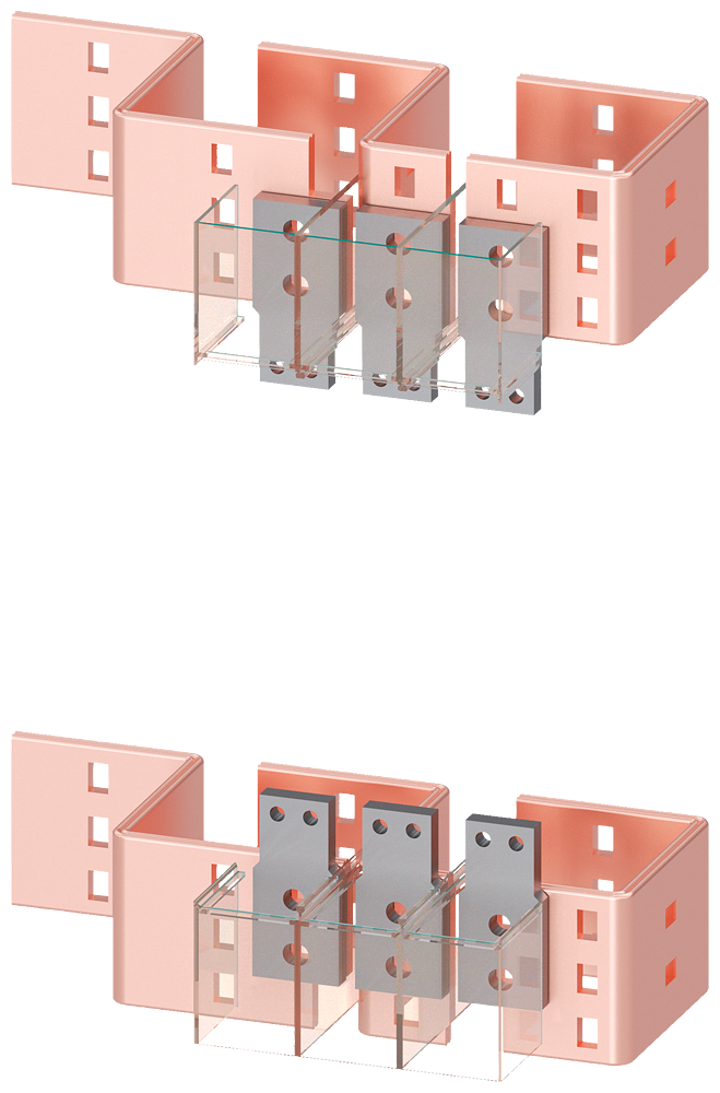 PROLONGAMENTO DE CONEXÃO DO LADO FRONTAL 3 PEÇAS PARA 3VA57/58 3VA67/68 3VA98730QB00 SIEMENS