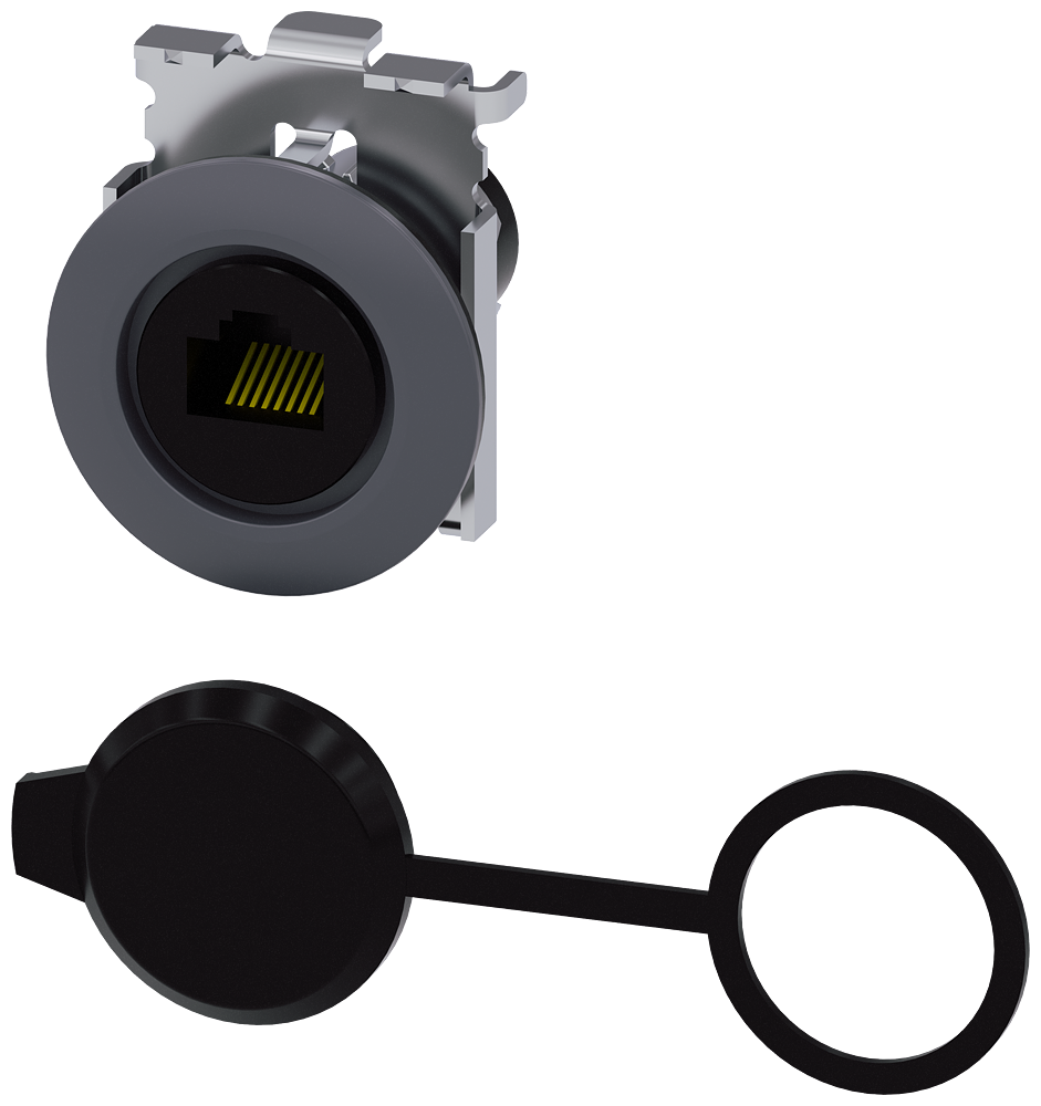 CONEXÃO RJ45 30 MM METAL MATE CINZA AREADO SELEÇÃO ESPECÍFICA DO CLIENTE 3SU19600GB800AA0-ZY19 SIEMENS