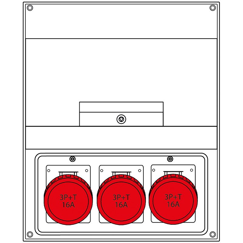 [Imagem do produto QUADRO DE DISTRIBUIÇÃO  400 IP66 670.3536-63 SCAME]