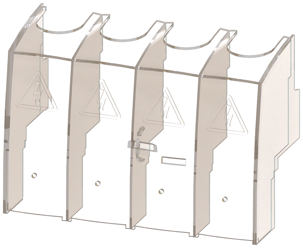 ACESSÓRIOS PARA 3KC3 3KC6 TAMPAS DE TERMINAIS DE 4 POLOS PARA 40-160A CONTÉM 3KC96042 SIEMENS