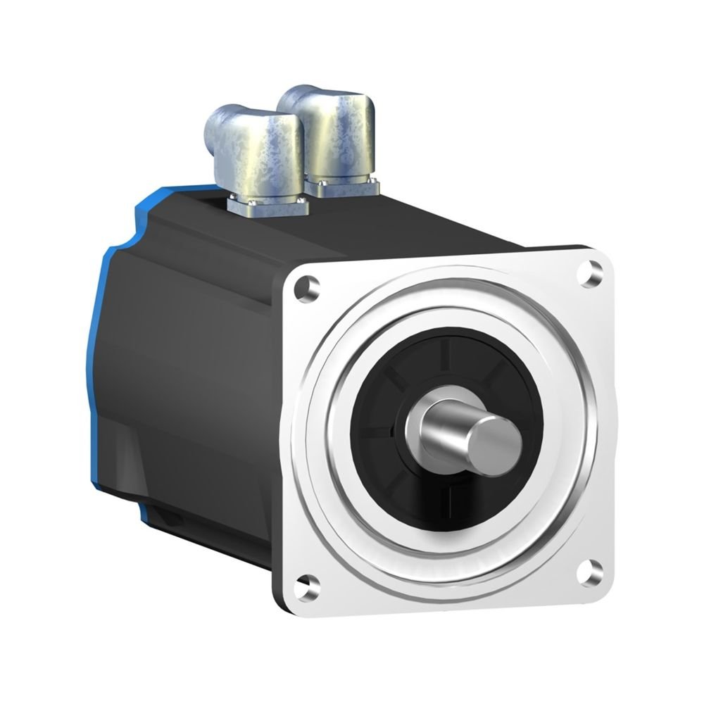 [Imagem SERVOMOTOR DE BAIXA INÉRCIA COM 140MM DE FLANGE - 33.4 NM/2500 RPM - MONO-VOLTA - EIXO CHAVEADO - SEM FREIO - CONECTOR ANGULAR - IP 50 SCHNEIDER]
