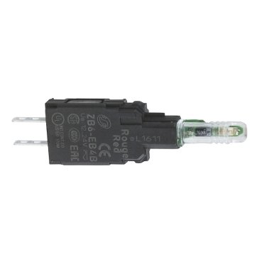 [Imagem CORPO PARA SINALIZADOR Ø16MM PLÁSTICO LED INTEGRAL BRANCO CONECTOR FASTON 12...24VCA/CC ZB6EB1B SCHNEIDER]