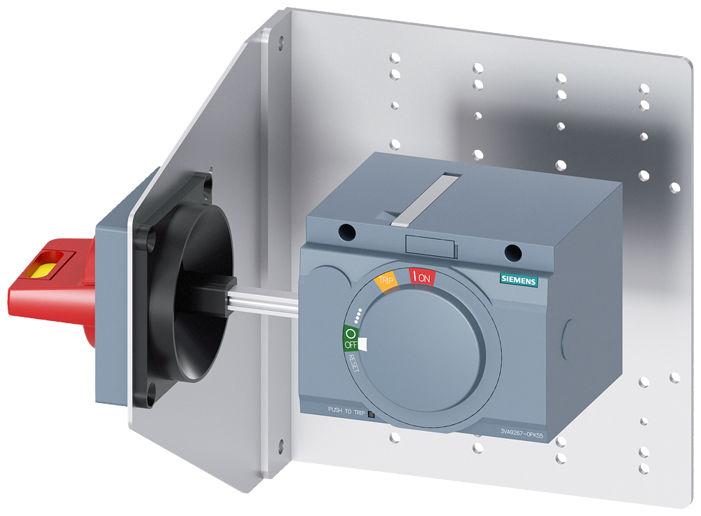 ACIONAMENTO ROTATIVO DE PAREDE LATERAL PARADA DE EMERGÊNCIA IEC IP65 COM ÂNGU 3VA92670PK55 SIEMENS