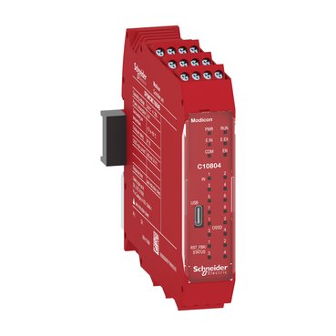 [Imagem CONTROLADOR DE SEGURANÇA - 8 ENTRADAS / 4 SAÍDAS DIGITAIS / 4 ENTRADAS START|STOP / 4 SAÍDAS OSSD + CONECTOR DE EXPANSÃO - XPSMCMC10804B SCHNEIDER]