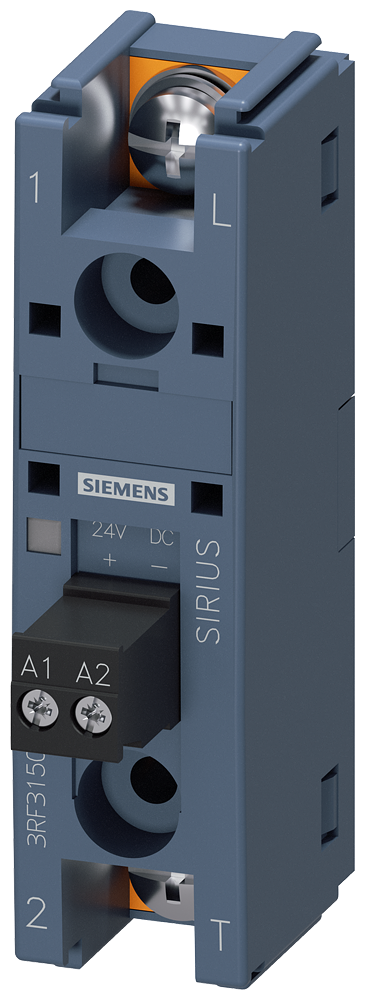 RELÉ SEMICONDUTOR DE 1 POLO 22,5 MM 50 A 48-600V/CC 24 V CONEXÃO DE CABO 3RF31503AA06 SIEMENS