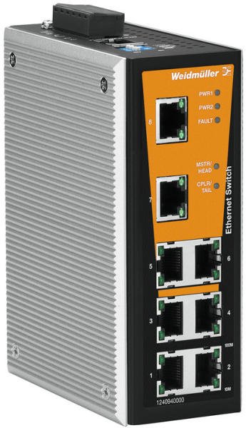 [Imagem do produto SWITCH GEREN FAST ETHERNET IP30 8P RJ45 1240940000 WEIDMULLER]