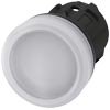 [Imagem SINALIZADOR LUMINOSO, 22MM, REDONDO PLÁSTICO, BRANCO, LENTE, PLANO 3SU10016AA600AA0 SIEMENS]