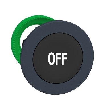 [Imagem CABEÇOTE PARA BOTÃO FACEADO Ø30MM PLÁSTICO RETORNO POR MOLA PRETO OFF ZB5FA235 SCHNEIDER]