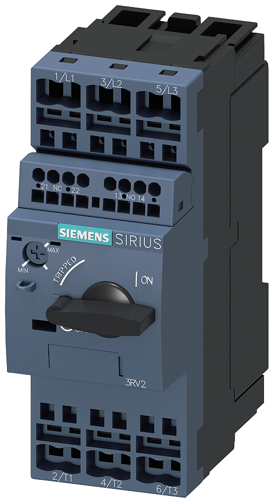 [Imagem DISJUNTOR MOTOR TRIPOLAR 13/20A 260A 4KA S0 3RV20214BA25 SIEMENS]