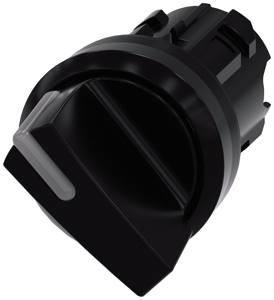 [Imagem do produto COMUTADOR ILUMINADO KNOB CURTO 2 POSIÇÕES PRETO 22MM 45G 3SU10022BC100AA0 SIEMENS]