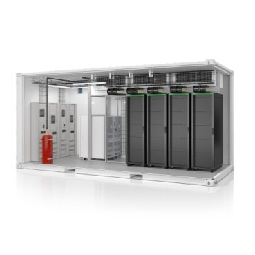 [Imagem do produto EASY ALL IN ONE CONTAINER 27KW 4 RACK 2XELECTRICAL FEED 2XUPS OVERHEAD DX 400V PFMICW027F1R004BD SCHNEIDER]