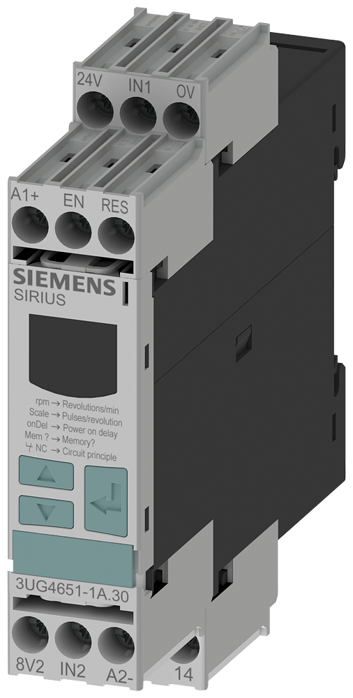RELÉ DE MONITORAMENTO DIGITAL MONITORAMENTO DA ROTAÇÃO DE 0,1 ATÉ 2200 R.P.M. 3UG46511AA30 SIEMENS