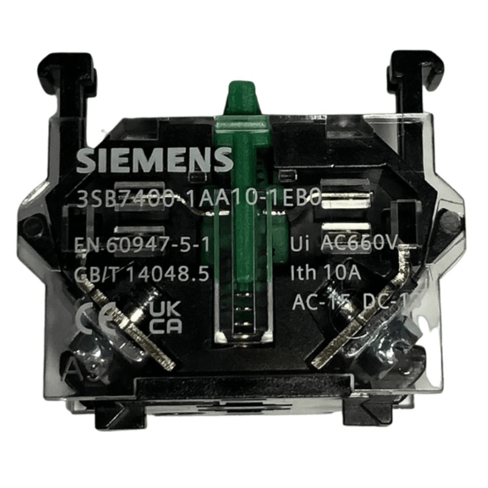 [Imagem BLOCO DE CONTATO 2NA PARA BOTÃO 3SB7 3SB74001AA101EB0 SIEMENS]