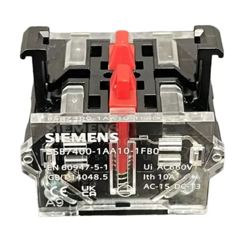 [Imagem BLOCO DE CONTATO 2NF PARA BOTÃO 3SB7 3SB74001AA101FB0 SIEMENS]