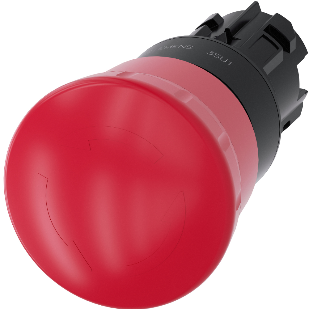 [Imagem BOTÃO DE PRESSÃO PARA PARADA DE EMERGÊNCIA 22MM PLÁSTICO REDONDO VERMELHO 3SU10001HB200AA0 SIEMENS]